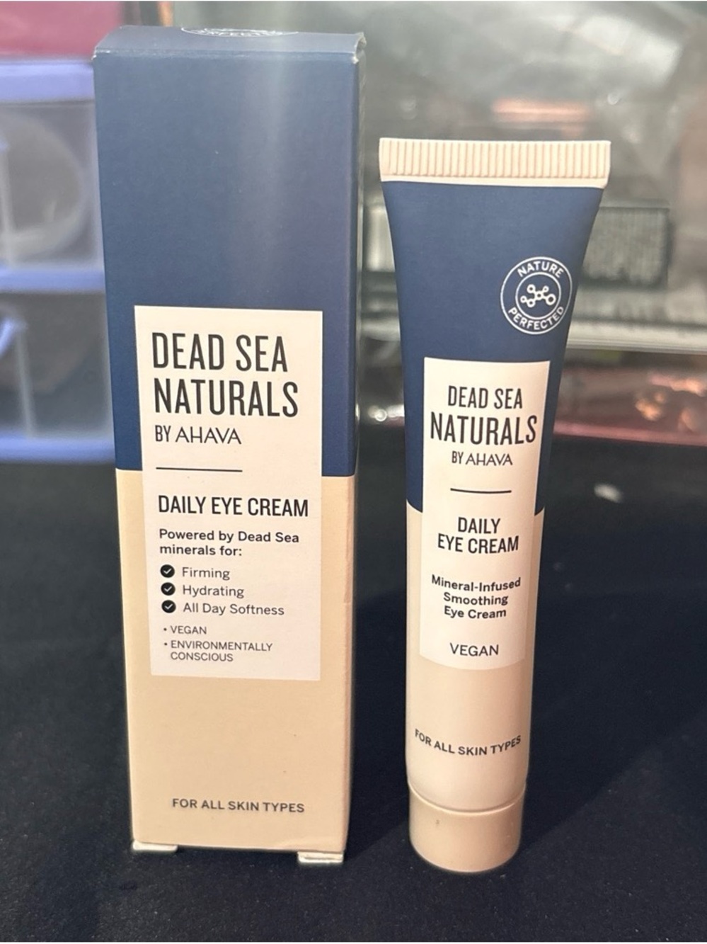 AHAVA Dead Sea Naturals Daily Eye Cream - Blue & Cream